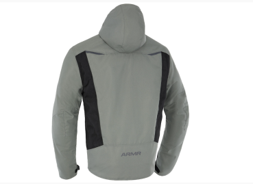 Preview: Motorrad-Textiljacke "Suko 1.0" - ARMR - wasserdicht - khaki/schwarz/neongelb